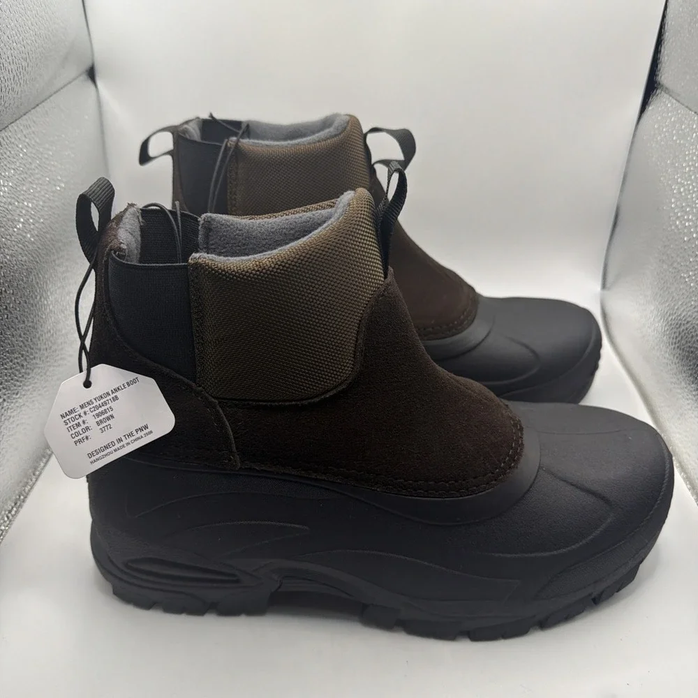 Staheekum Yukon Winter Boots Men's Black Brown Suede Ankle Waterproof - 8